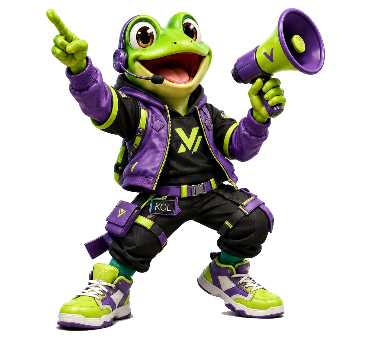 VYRAL Frog Mascot